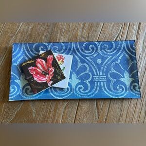 Blue Glass Tray / Wall Decor Art in Motion by Hope Smith 2010 Fleur de Lis